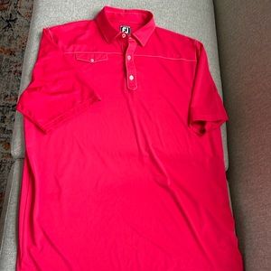 Mens Footjoy golf polo size XXL athletic fit fuschia